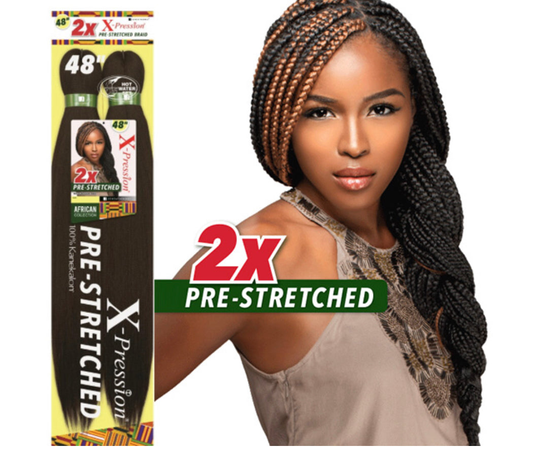 Sensationnel X-pression 100% Kanekalon Braiding Hair Pre-stretched
