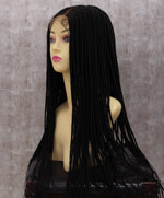 JOANNE- HAND BRAIDED BLACK CORNROWED FRONT WIG