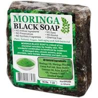 MORINGA ALL NATURAL RAW BLACK SOAP 16OZ 1LB