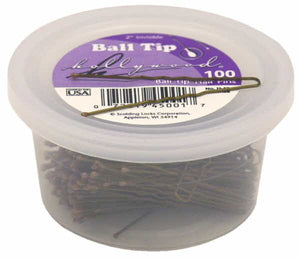 HOLLYWOOD HAIR PIN 100 PCS BRONZE BALL TIP tub
