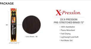 SENSATIONNEL 2X X-PRESSION PRE-STRETCHED BRAID 72"