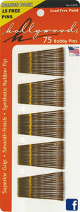 HOLLYWOOD BOBBY PIN 75 PCS BRONZE