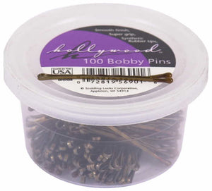 HOLLYWOOD BOBBY PIN 100 PCS BRONZE tub