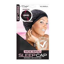 WIDE BAND SLEEPING CAP XL- BLACK