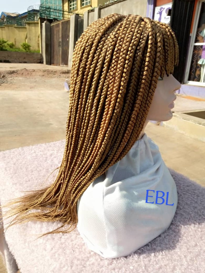 BEBE- HAND BRAIDED FRINGE BANG BOX BRAIDED WIG