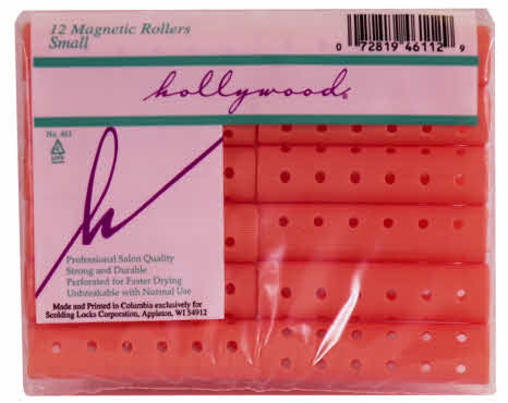 HOLLYWOOD MAGNETIC ROLLERS 12PC SMALL ORANGE