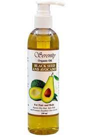 SERENITY ORGANIC BLACK SEED & AVOCADO OIL 8OZ