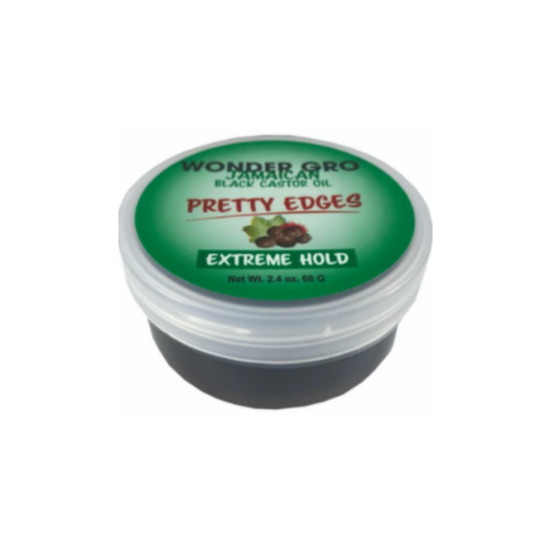 WONDER GRO PRETTY EDGES JAMAICAN BLACK CASTOR OIL EXTREME HOLD 2.4oz