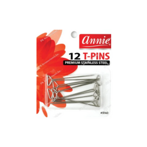 ANNIE T-PINS 12CT METALLIC PREMIUM