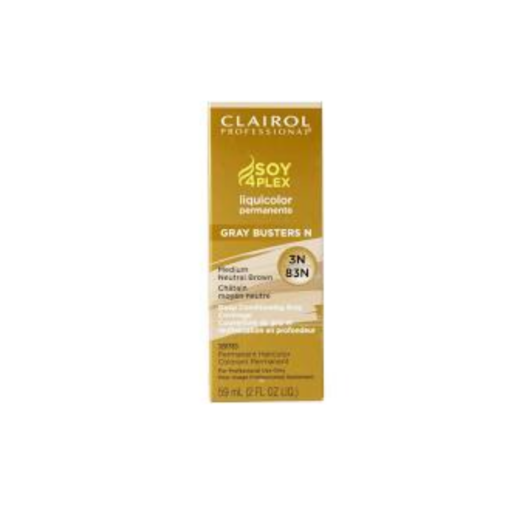 CLAIROL LIQUID PERMANENT 3N/83N MEDIUM NEUTRAL BROWN 2oz
