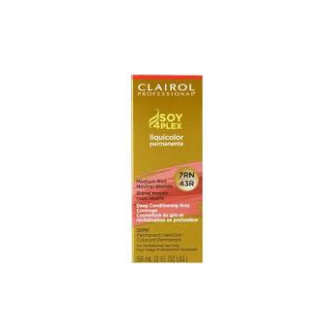 CLAIROL LIQUID PERMANENT 7RN/43R MEDIUM RED NEUTRAL BLONDE