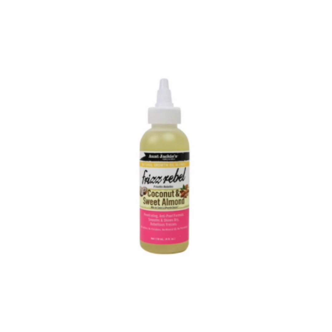 AUNT JACKIE'S GROWTH OIL FRIZZ REBEL COCONUT ALMOND 4OZ